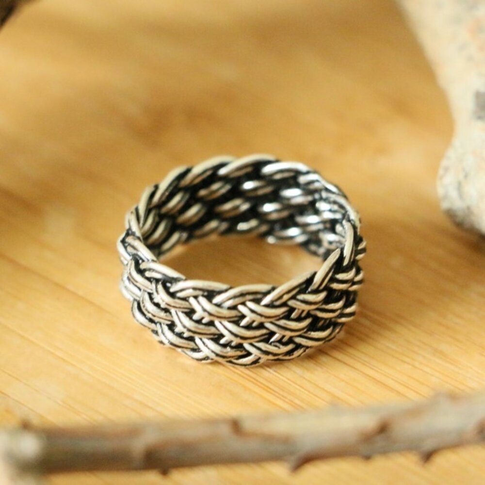 925 Sterling Silver CRAFT KNITTING MESH Men's - Picture 2 of 8